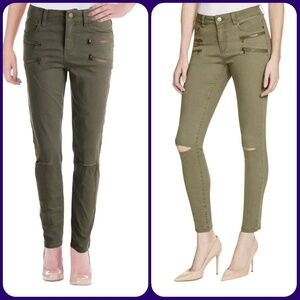 ASOS Noisy May Lucy Skinny Ripped Knee Jeans Ankle zippers SZ 24